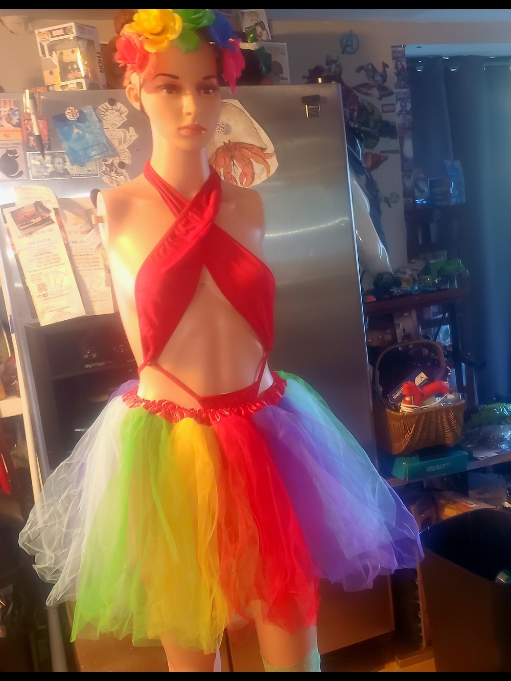 Women's Rainbow Tutu 6 Piece Set
